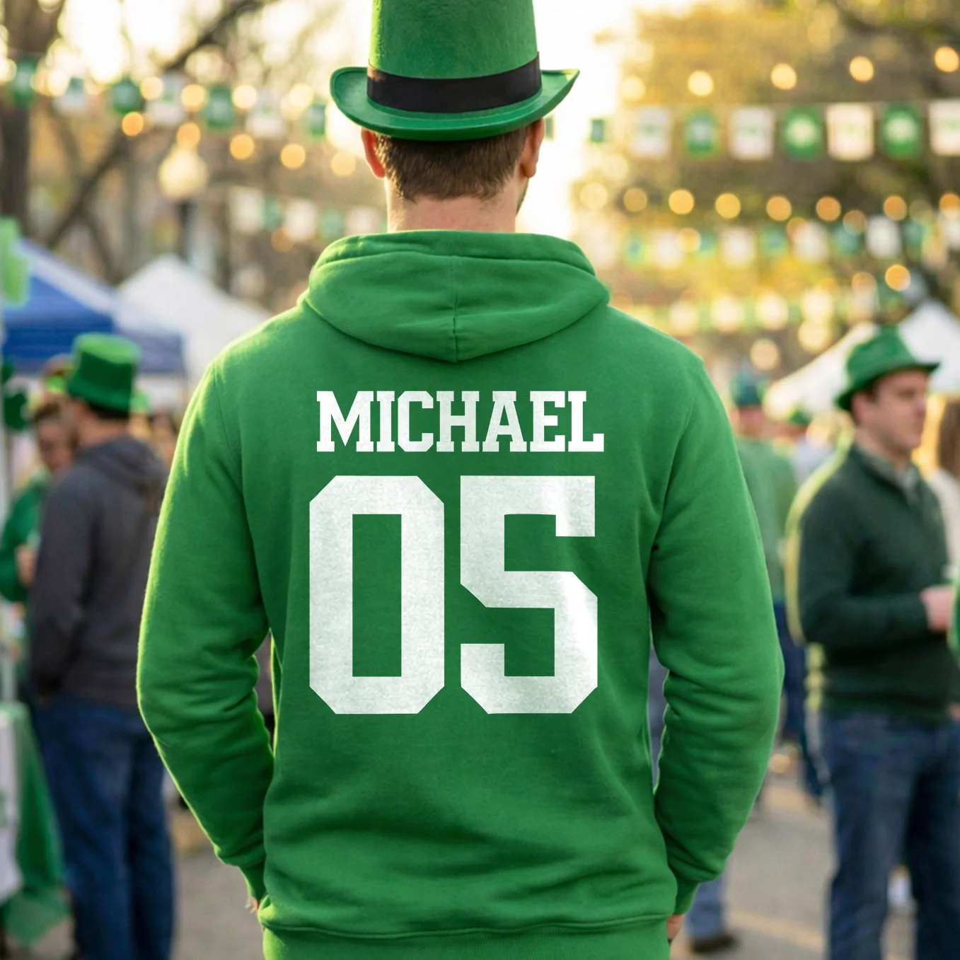 Personalized St. Patrick’s Day Hoodie "Jersey" - Image 3