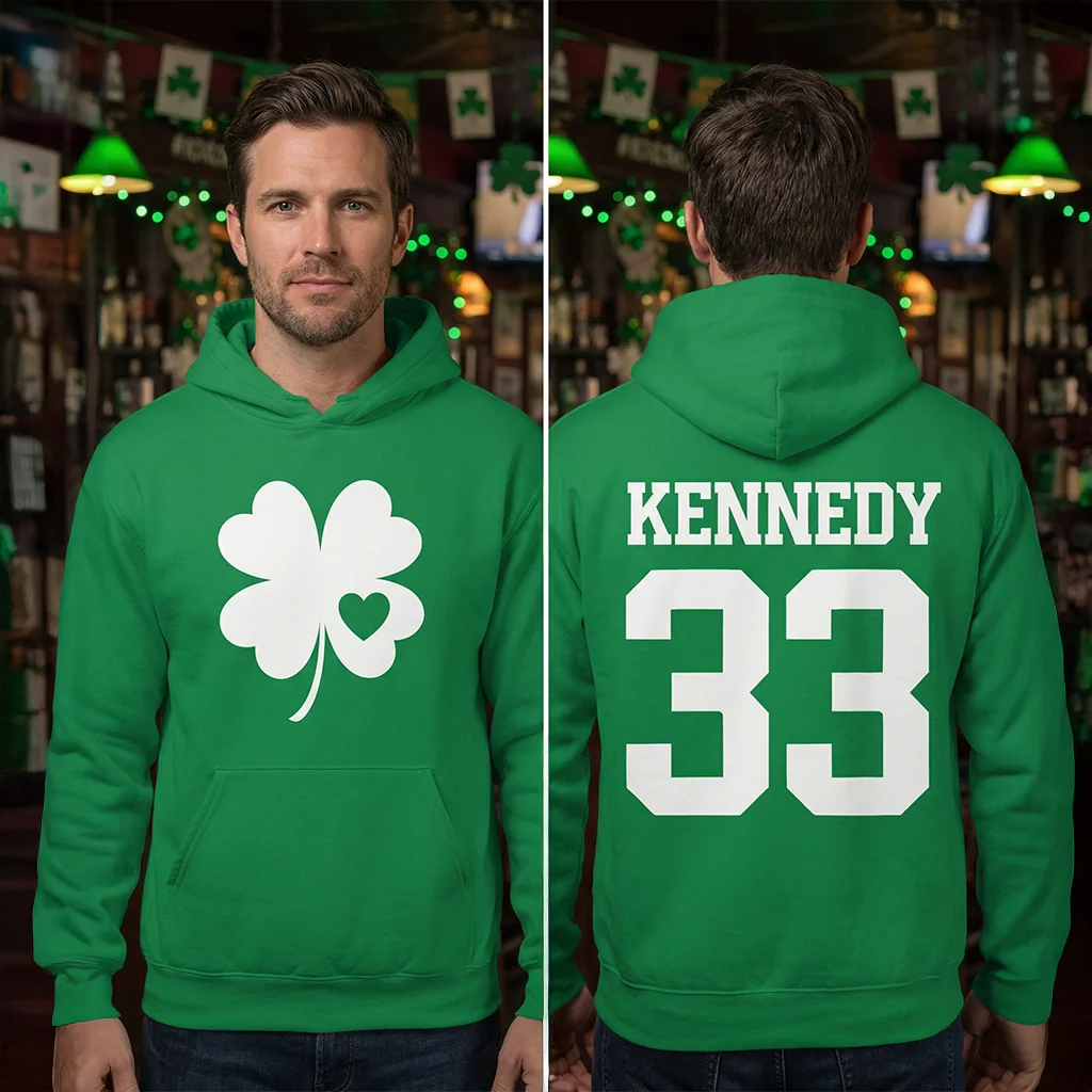 Personalized St. Patrick’s Day Hoodie "Jersey" - Image 4