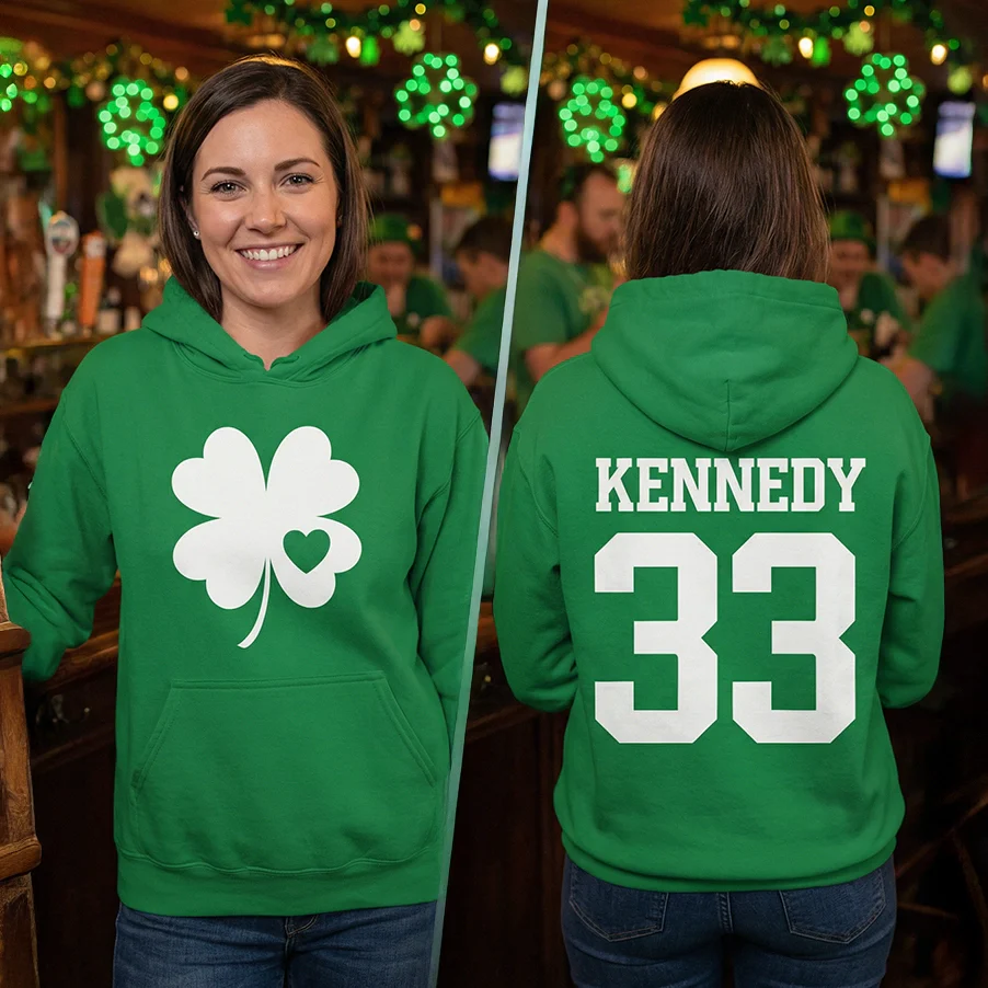 Personalized St. Patrick’s Day Hoodie "Jersey" - Image 9