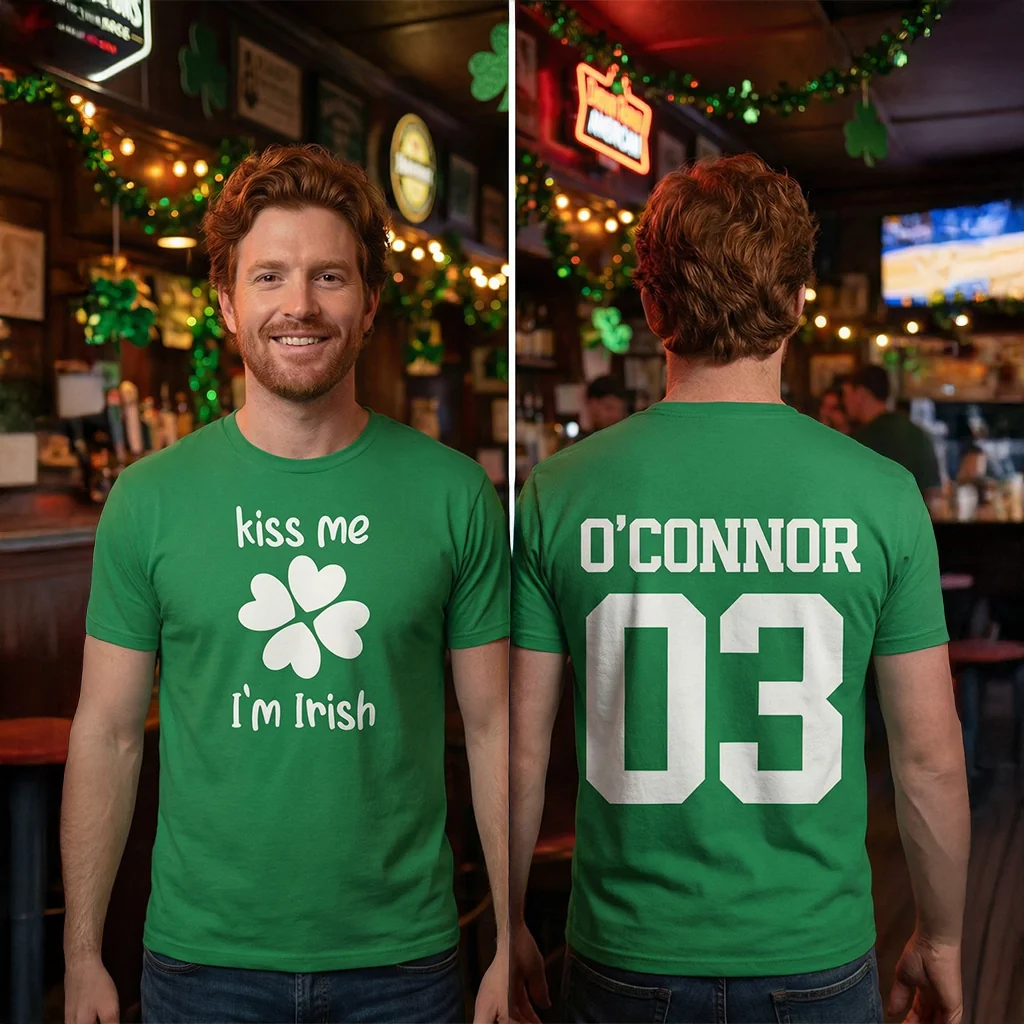 Personalized St. Patrick’s Day T-Shirt "Jersey" - Image 3