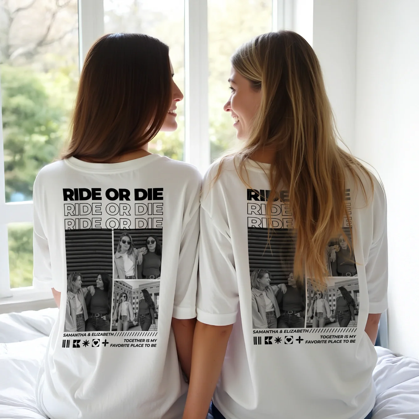 Personalized Oversized T-shirt "BESTIES" - Image 7