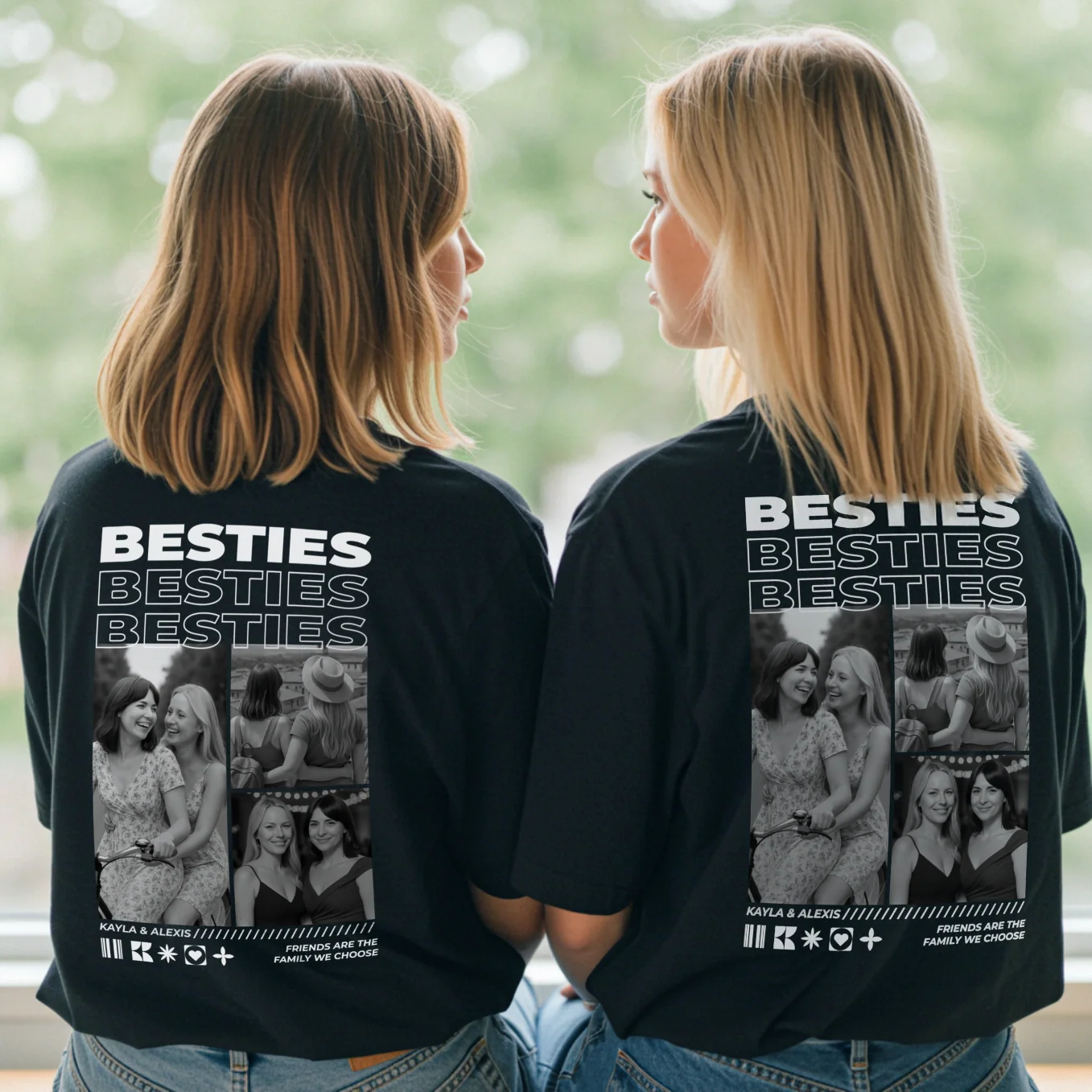 Personalized Oversized T-shirt "BESTIES" - Image 9