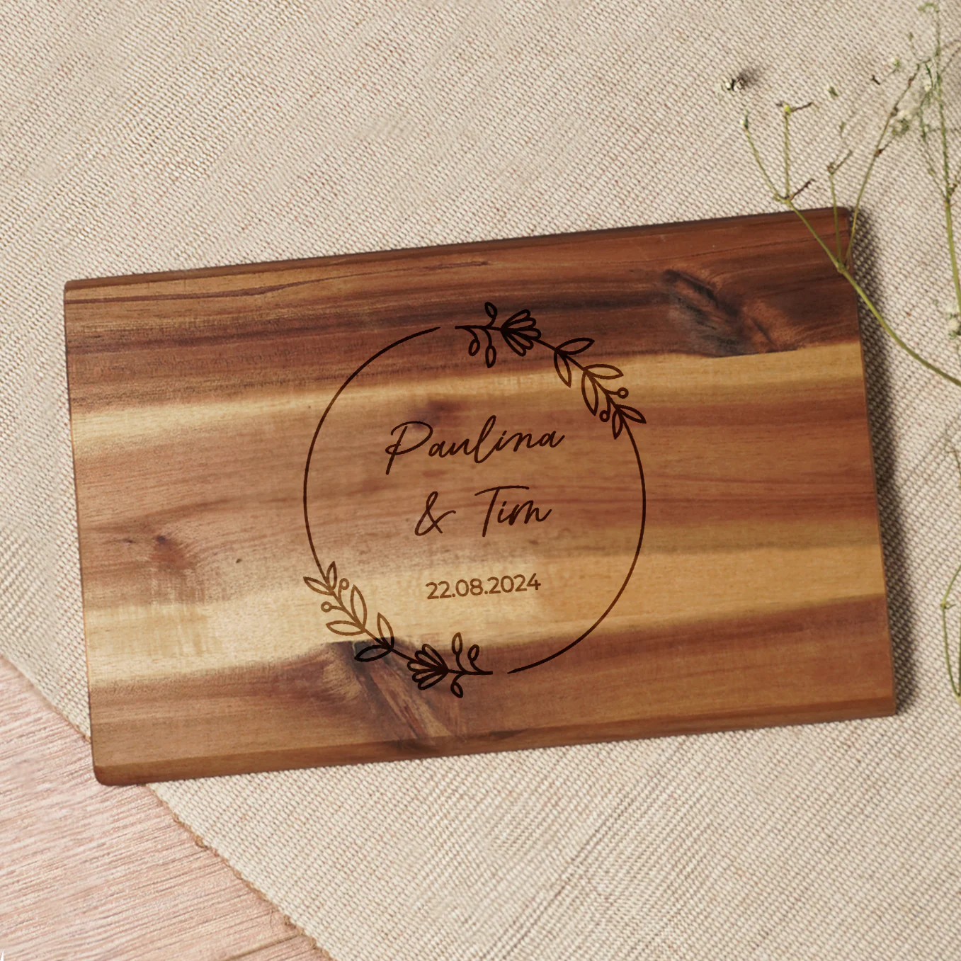 Personalized serving board "Wedding"