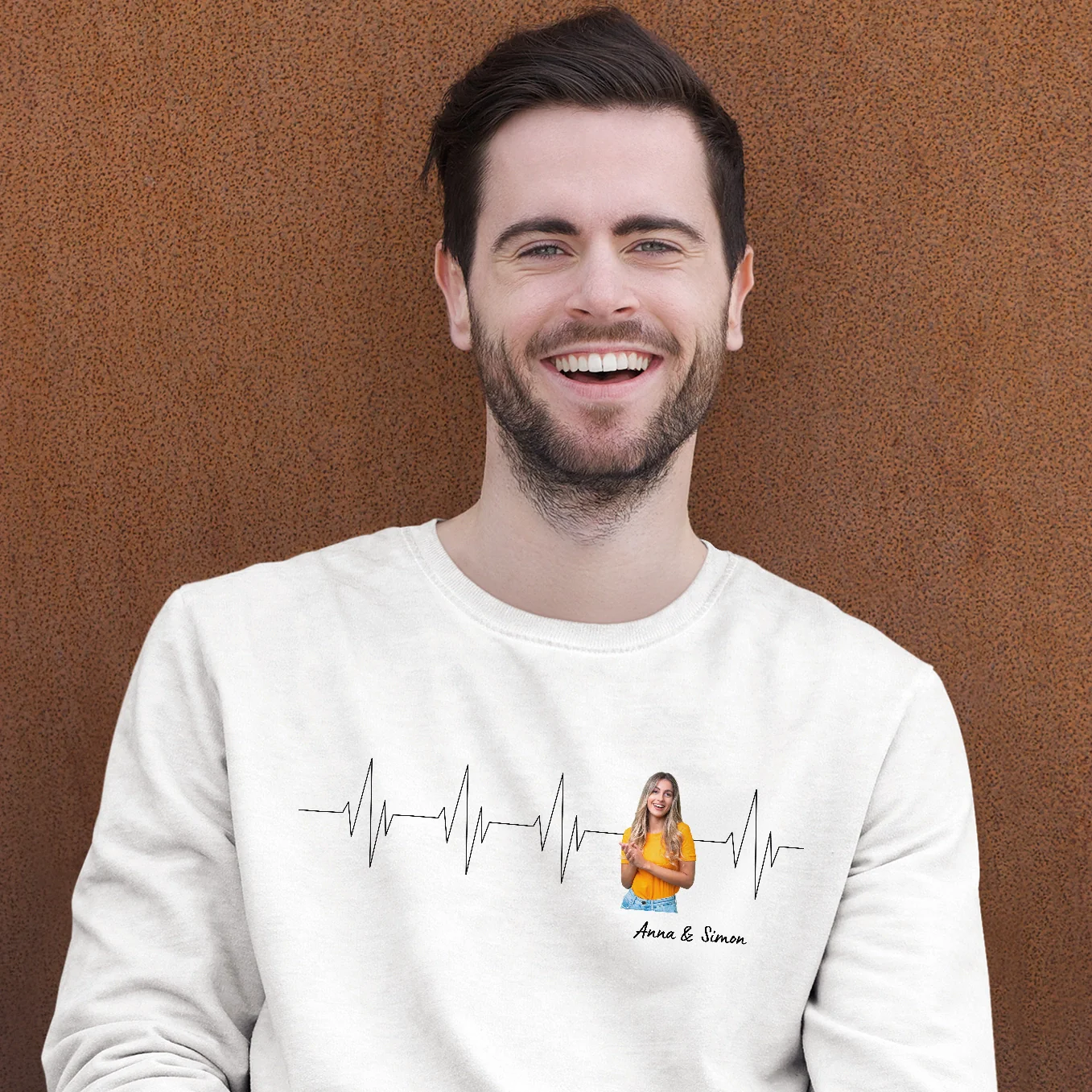 Personalized Sweater "Heartbeat Couple"