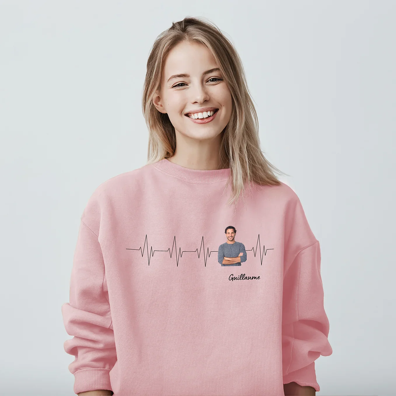 Personalized Sweater "Heartbeat Couple" - Image 12