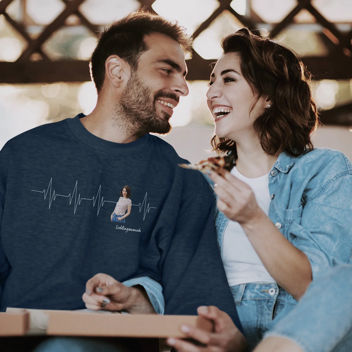 Personalized Sweater "Heartbeat Couple" - Image 6