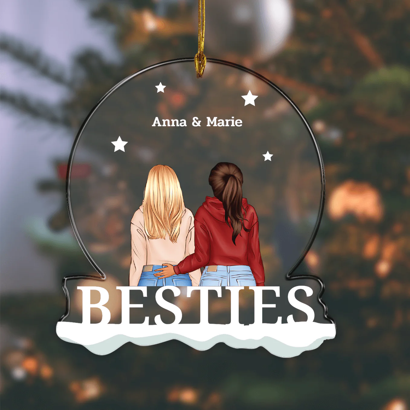 ''Besties'' Christmas ornaments - Image 2