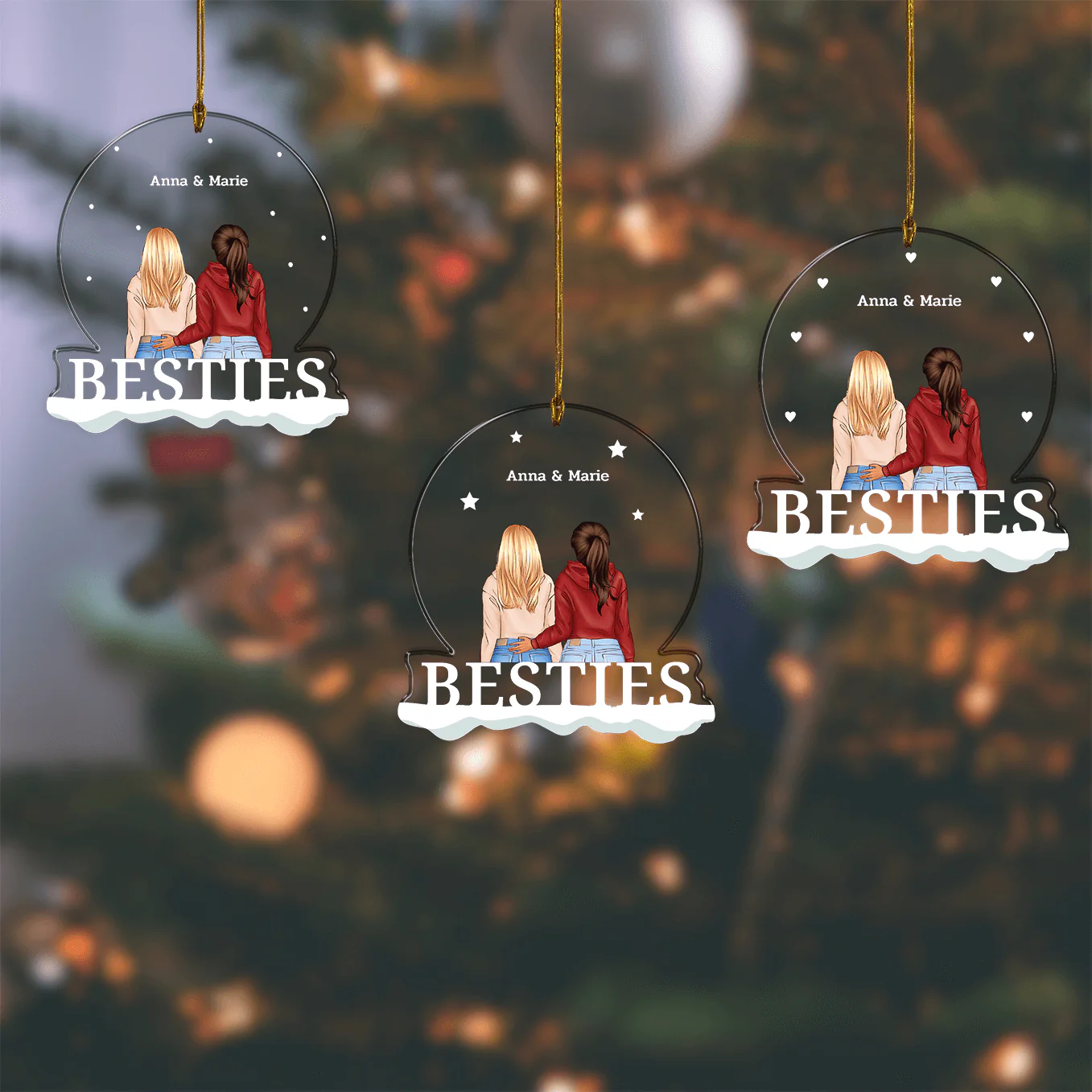 ''Besties'' Christmas ornaments - Image 7